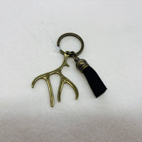 Gold Antlers Charm Diffuser Keychain