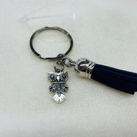 Silver Owl Charm Diffuser Keychain
