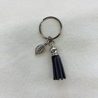 Silver Tree Leaf Diffuser Keychain