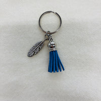 Silver Feather Diffuser Keychain