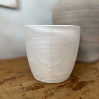 Cream Textured Pot