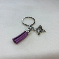 Silver Butterfly Charm Diffuser Keychain