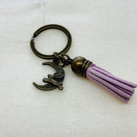 Gold Moon + Rabbit Charm Diffuser Keychain