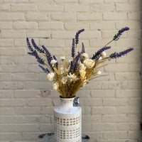 White + Tan Ceramic Pot