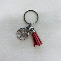 Silver Tree Charm Diffuser Keychain