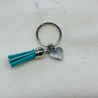 Silver Heart Charm Diffuser Keychain