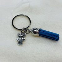Silver Owl Charm Diffuser Keychain
