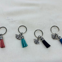 Silver Bee Charm Diffuser Keychain