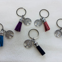 Silver Tree Charm Diffuser Keychain