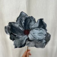 Rounded Blue Velvet Poinsettia