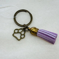 Gold Paw Print Charm Diffuser Keychain