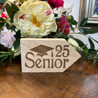 2025 Seniors Wooden Laser Shelf Sitter