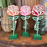 Laser Cut Rose - Love