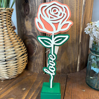 Laser Cut Rose - Love
