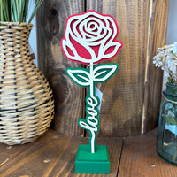 Laser Cut Rose - Love