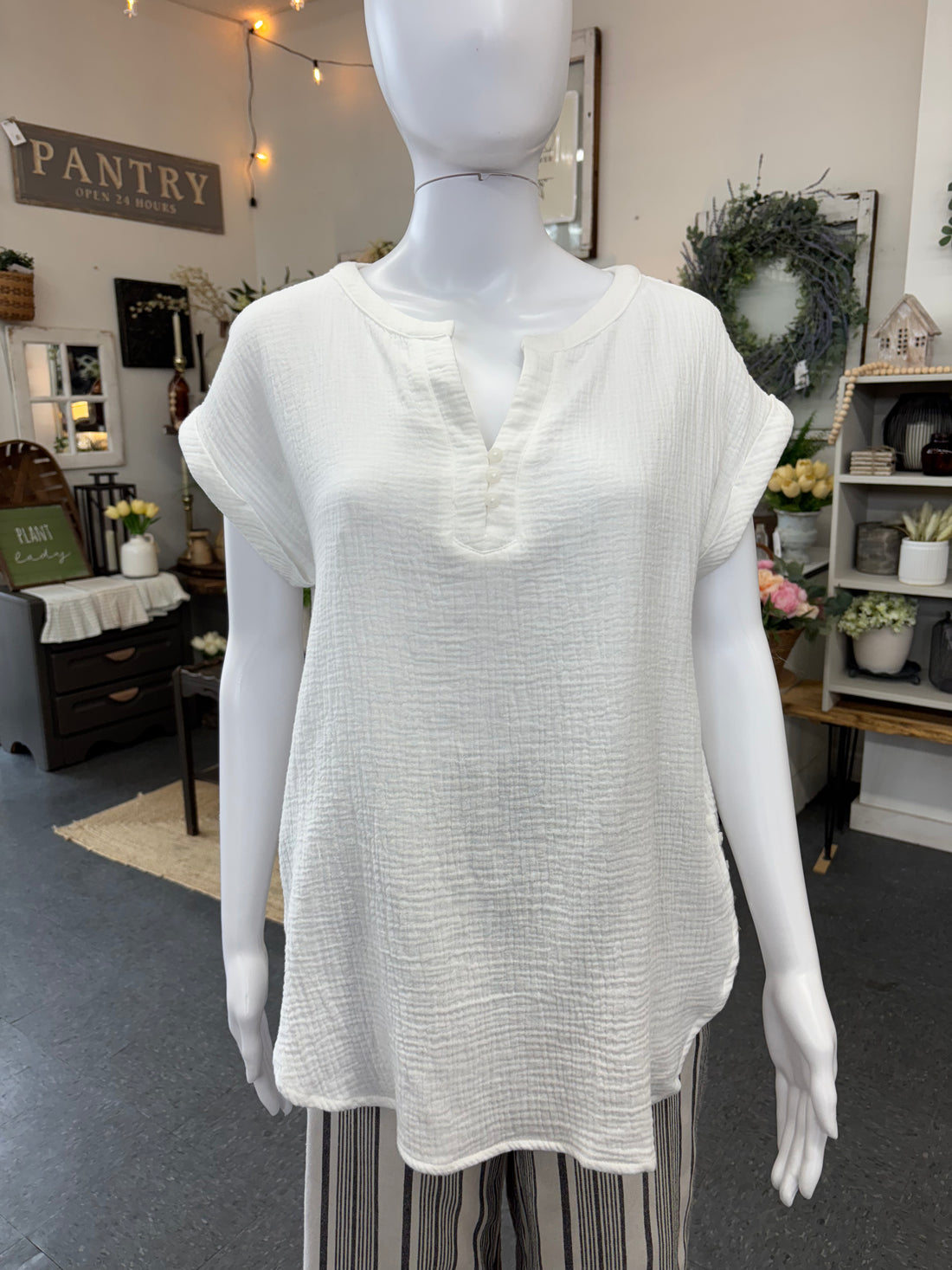 White Button Top