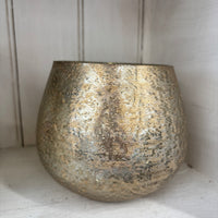 Gold Foil Votive Holder - 4"