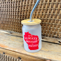 Wisconsin Shot O'Clock Shot Glass