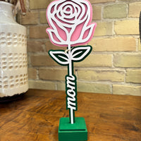 Laser Cut Rose - Mom