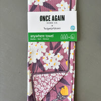 Once Again Home Co - Nuthatch Birdsong - Plum (Reversible)