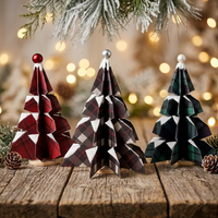 Handcrafted Paper Trees - Plaid