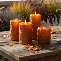 Orange Candle Pillar