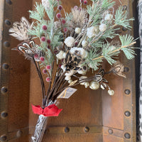 Holiday Winter Pheasant Feather Floral Bouquet