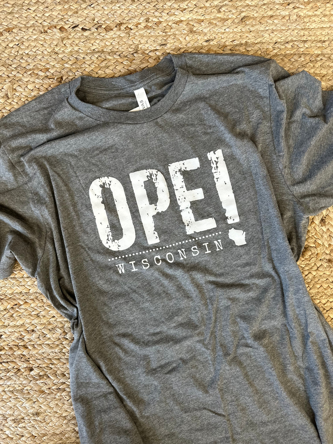 OPE! Wisconsin Gray Tee