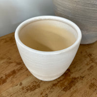 Cream Textured Pot