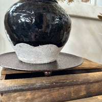 Speckled Bronze Plant Stand/Jewelry Dish