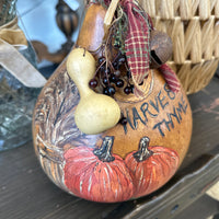 Harvest Thyme Hand Painted Gourd