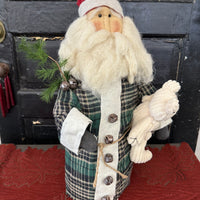 Vintage Santa With Teddy Bear