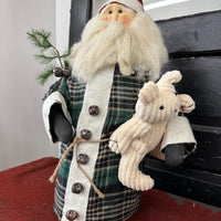 Vintage Santa With Teddy Bear