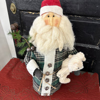 Vintage Santa With Teddy Bear