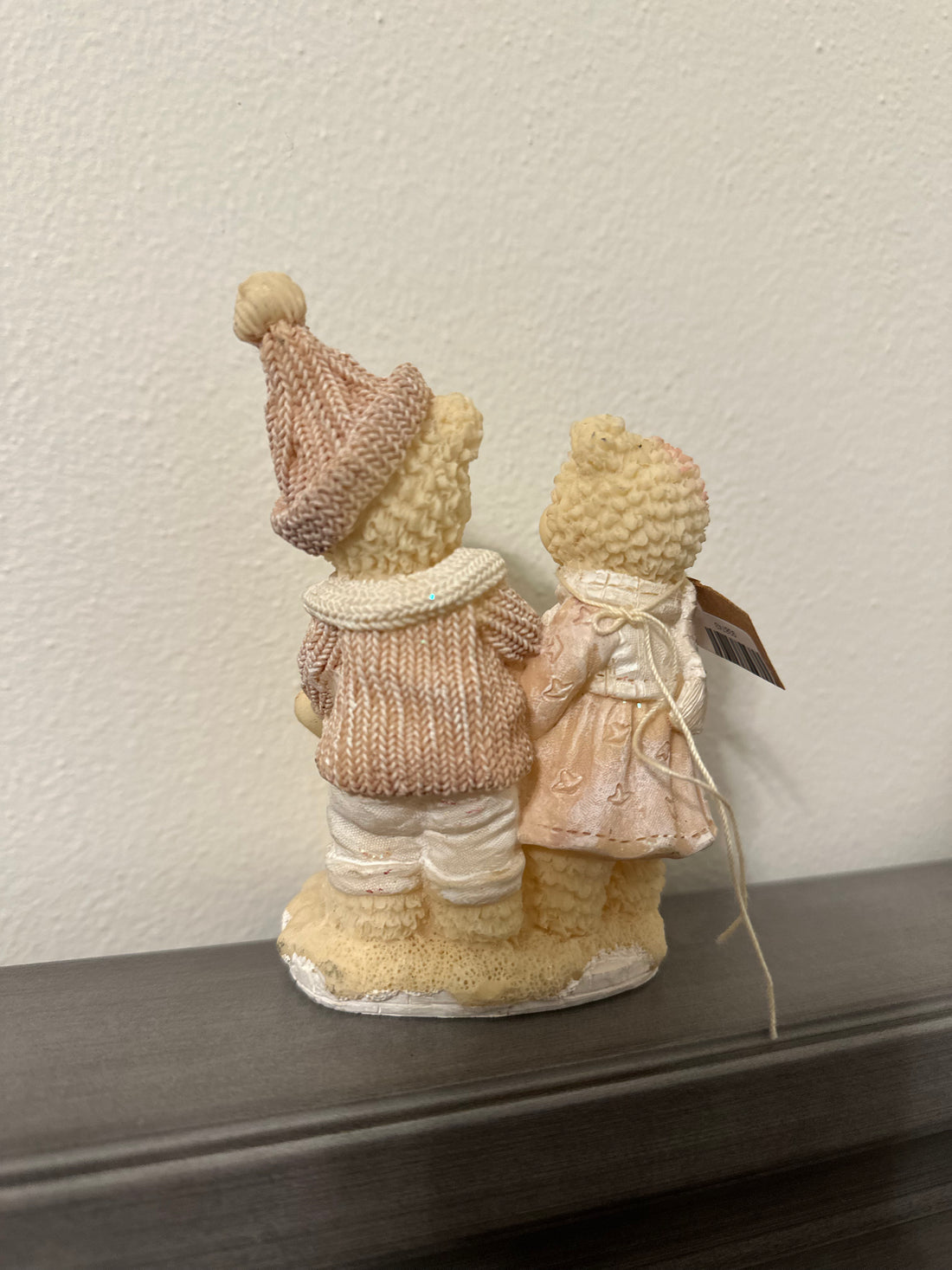 Bear Couple Building Snowman