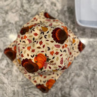 Turkeys and Pumpkins Bowl Cozy