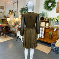 Amber Smocked Patchwork Dress with Artisan Embroidery