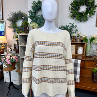 Stripe Knit Sweater - Oversized