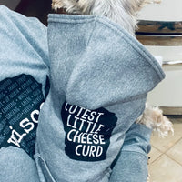 Cutest Little Cheese Curd Pet Hoodie - Grey