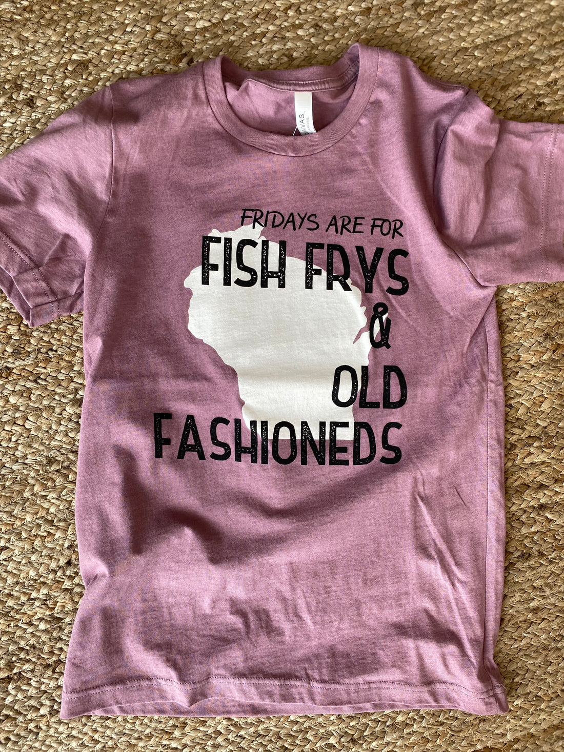 Fridays are for Fish Frys and Old Fashioneds Purple Tee - Unisex!