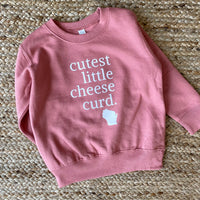 Cutest Little Cheese Curd Sweatshirt Crewneck - Mauve