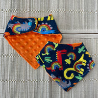 Rainbow Dinosaurs Baby Bib Bandana