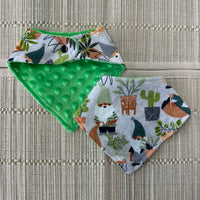 Plants & Gnomes Baby Bib Bandana