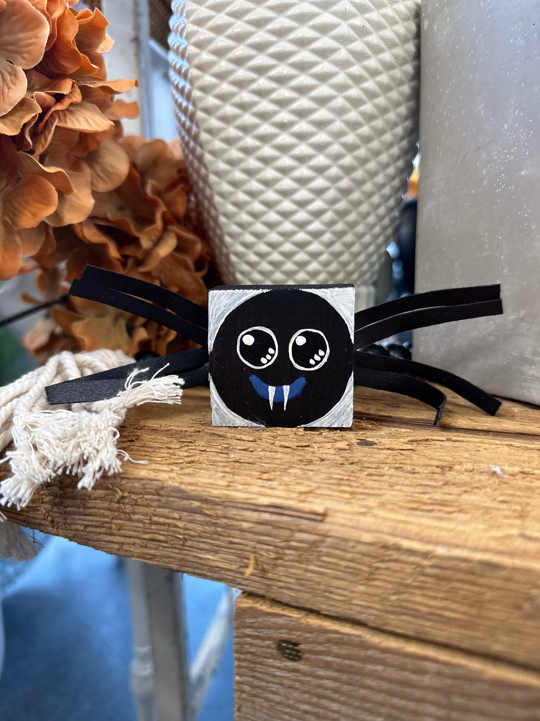 Handcrafted Wooden Spider Block