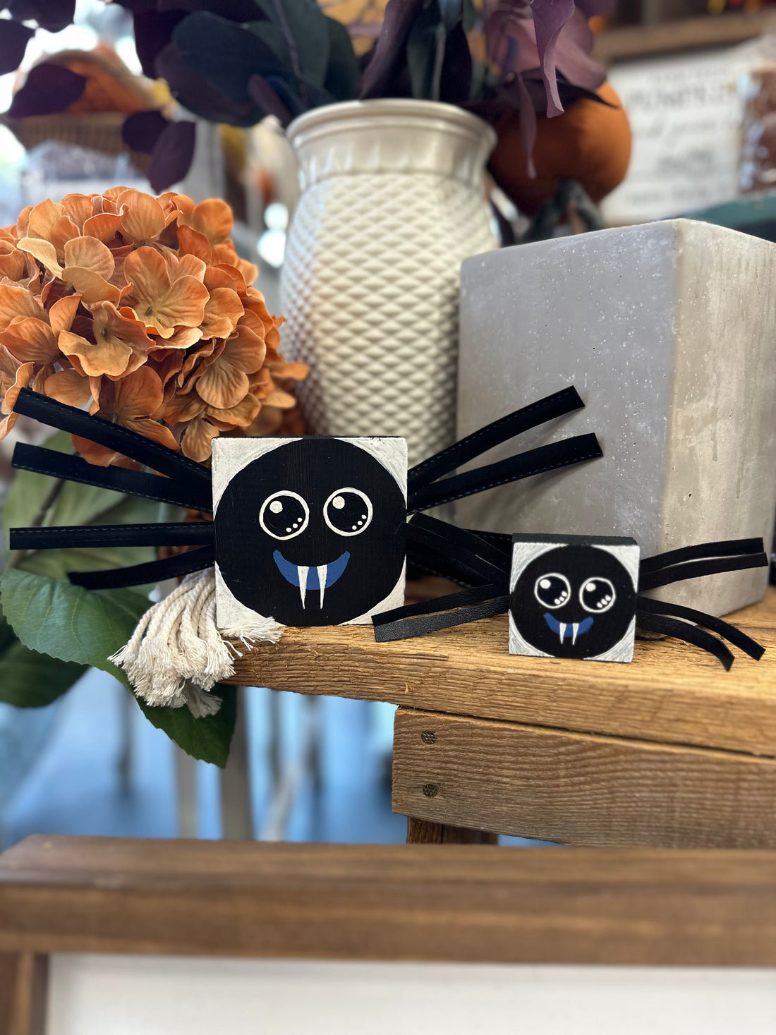 Handcrafted Wooden Spider Block