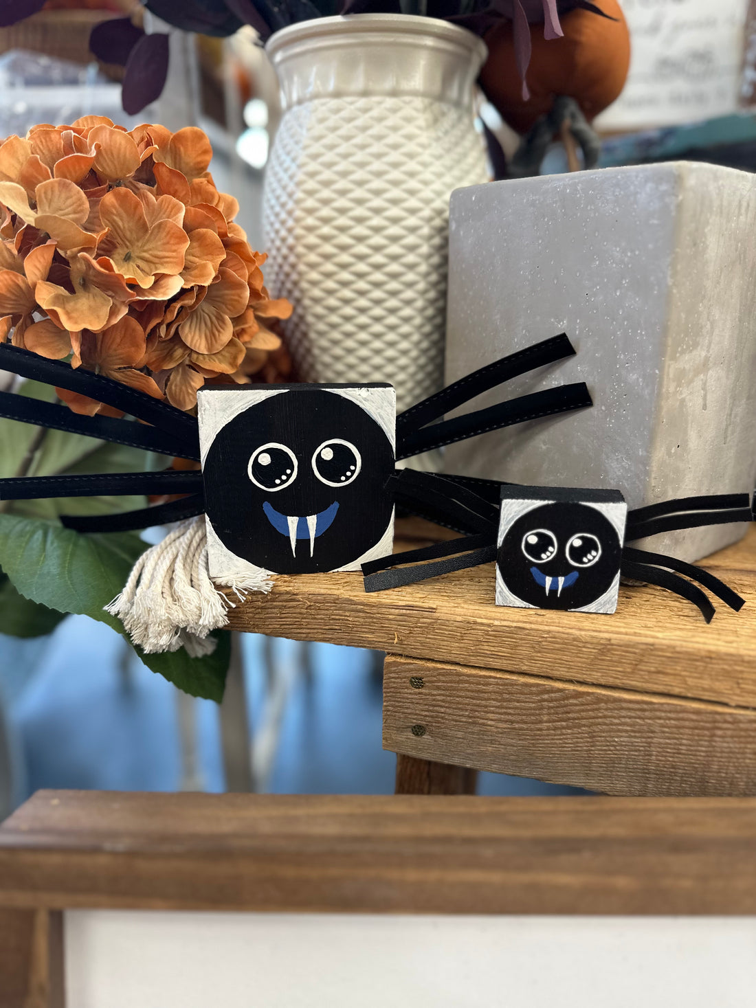 Handcrafted Wooden Spider Block