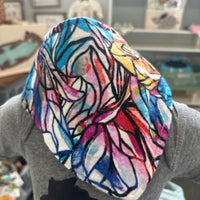 Abstract Colorful Floral Baby Bib Bandana