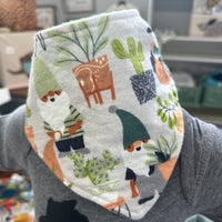 Plants & Gnomes Baby Bib Bandana