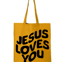Jesus Loves You Tote Bag (Multiple Colors!)