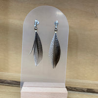 Goose Feather Post Earrings